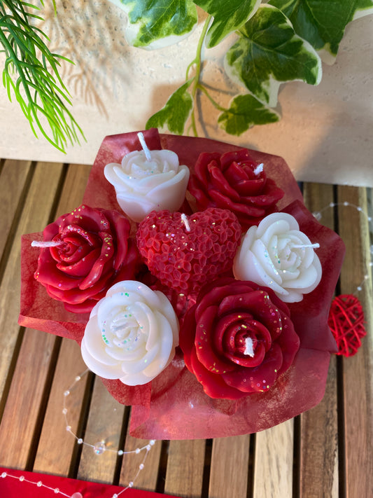Bouquet de bougies (parfum à la Rose) - Taille S